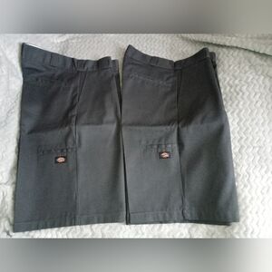 Dickies Men's Flat Front Loose Fit Size Shorts - Dark Gray Size 34